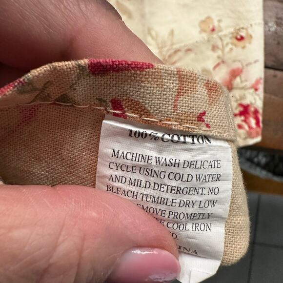 Vintage JCPenney Tablecloth Yellow Blue Block Print Rectangle French Country - Picture 11 of 12